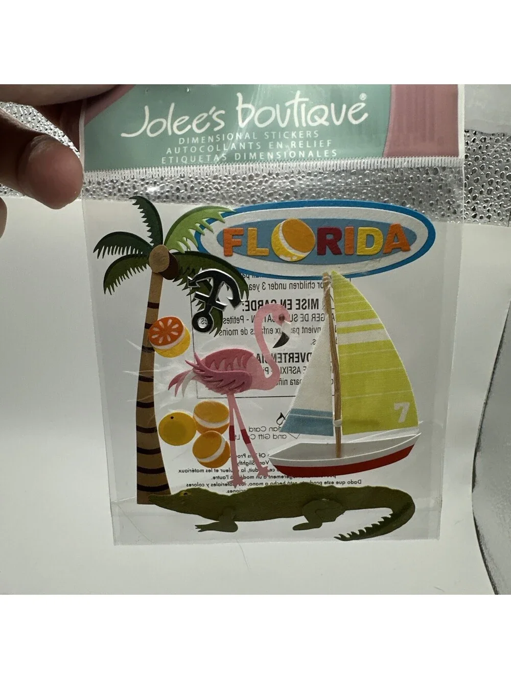 Florida Palm Tree Flamingo Jolee's Boutique Dimensional Stickers Lot Of 3 New